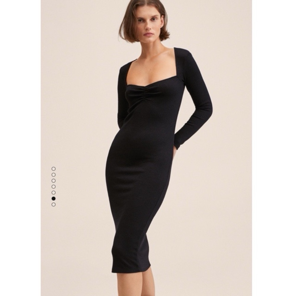 Mango Ribbed Knit Dress, XS O